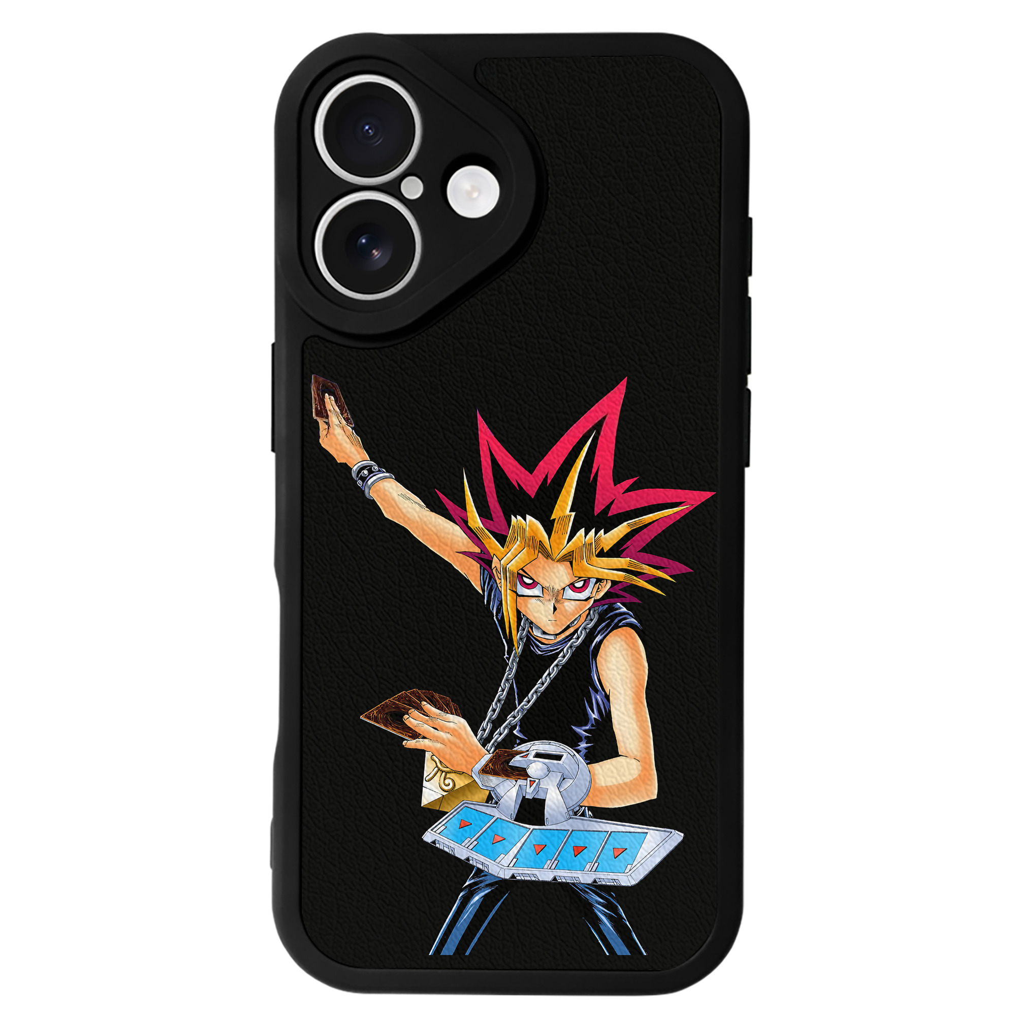（画像用） 遊☆戯☆王 Yu-Gi-Oh! 【iPhone 16シリーズ対応】シリコンスマホケース（レザー調） 材質：シリコン